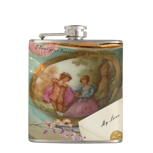 Flasques French Teup Flask Romantic Cadeau (Devant)
