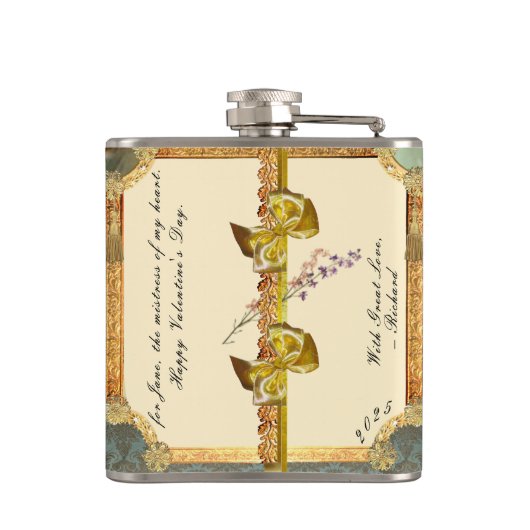 Flasques French Teup Flask Romantic Cadeau (Dos)