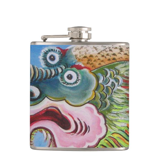 Flasques Fresque chinoise Foo Dog / Lion Guardian (Devant)