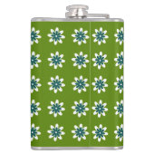 Flasques Frontière Fleur Minimale Rétro Avocado Vert (Dos)