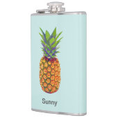 Flasques Fruit d'ananas personnalisé sur bleu clair (Gauche)