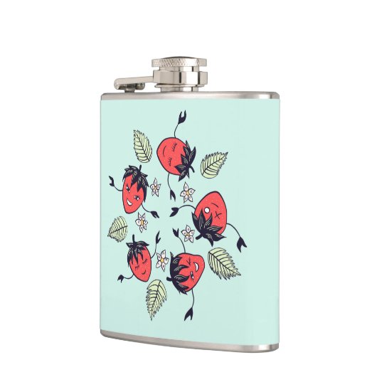 Flasques Fruit Kawaii à la fraise mûre (Gauche)