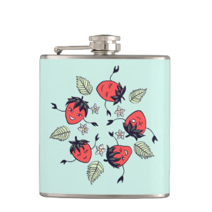 Flasques Fruit Kawaii à la fraise mûre