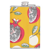 Flasques Fruits de grenat : Motif Vintage à main. (Dos)