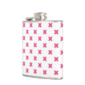Flasques Fuchsia croix sur le blanc (Gauche)