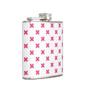 Flasques Fuchsia croix sur le blanc (Droite)