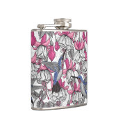 Flasques Fuchsia et colibris blancs (Droite)