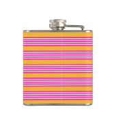 Flasques Fuchsia et jaune cinq bandes motif (Dos)