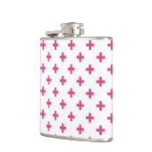 Flasques Fuchsia polka croise sur blanc (Gauche)