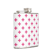 Flasques Fuchsia polka croise sur blanc (Droite)