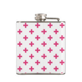 Flasques Fuchsia polka croise sur blanc (Dos)