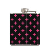 Flasques Fuchsia polka croise sur noir (Dos)