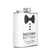 Flasques Fun Black Cravate Tuxedo Best Man Mariage Flask (Droite)