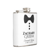 Flasques Fun Black Cravate Tuxedo Groom Mariage Flask (Droite)
