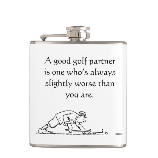 Flasques Fun Golfer's Vinyl Wrapped Flask (Devant)