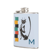 Flasques Fun Retro Kitty Monogram Mid Century Chat (Gauche)
