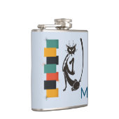 Flasques Fun Retro Kitty Monogram Mid Century Chat (Droite)