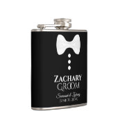 Flasques Fun White Cravate Tuxedo Groom Mariage Flask (Droite)