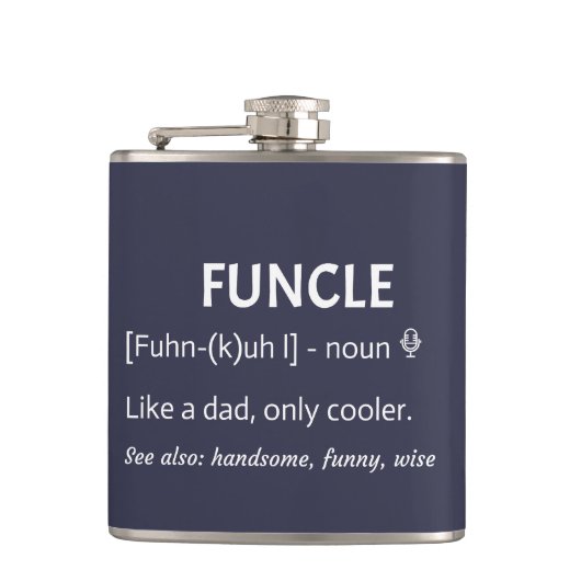 Flasques FUNCLE Uncle Cadeau Drôle Blague (Devant)