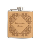 Flasques Funky Emergency Booze Ajouter Votre Texte Style Ce (Devant)