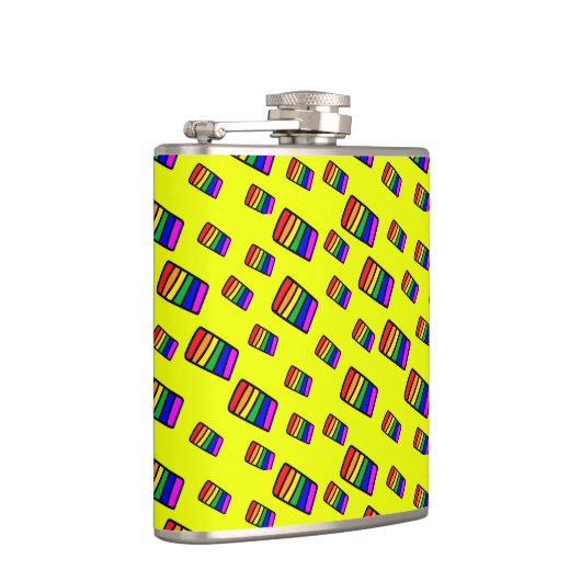 Flasques Funky Neon Rainbow Block Motif (Droite)