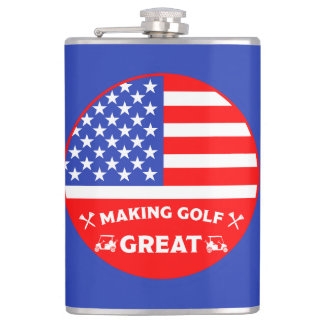 Flasques Funny American Golf Player