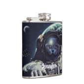 Flasques Funny Astronaut Shorthair Cat dans l'espace (Droite)