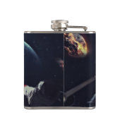 Flasques Funny Astronaut Shorthair Cat dans l'espace (Dos)