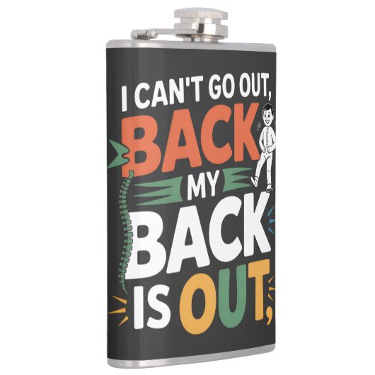 Flasques Funny Back Pain Chiropractic Quote (Droite)