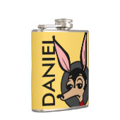 FLASQUES FUNNY CARTOON STYLE CHIEN VINYL WRAPEE FLASK (Droite)