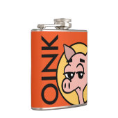 FLASQUES FUNNY CARTOON STYLE PIG VINYL WRAPPELÉ FLASK (Droite)
