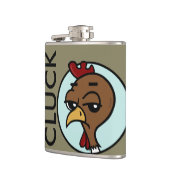 FLASQUES FUNNY DESIGN STYLE DE DESSIN POULET VINYLE WRAPPEL (Gauche)