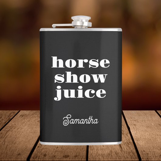 Flasques Funny Equestritriy Black Horse Show Juice