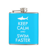 Flasques Funny Shark Gardez le calme et nagez plus vite par (Devant)