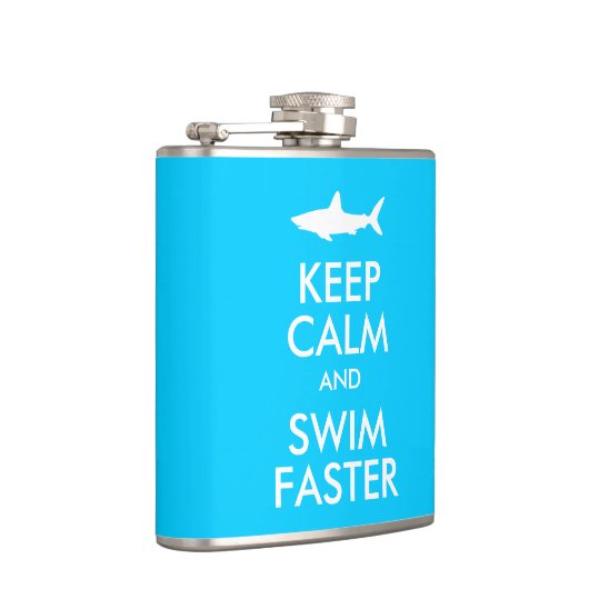 Flasques Funny Shark Gardez le calme et nagez plus vite par (Droite)