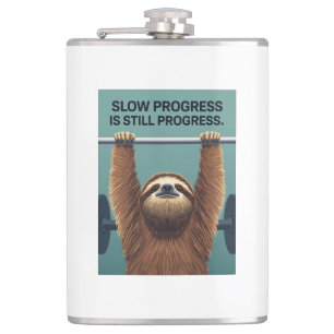 Flasques Funny Sloth Gym Motivation Poster - Slow Progress 