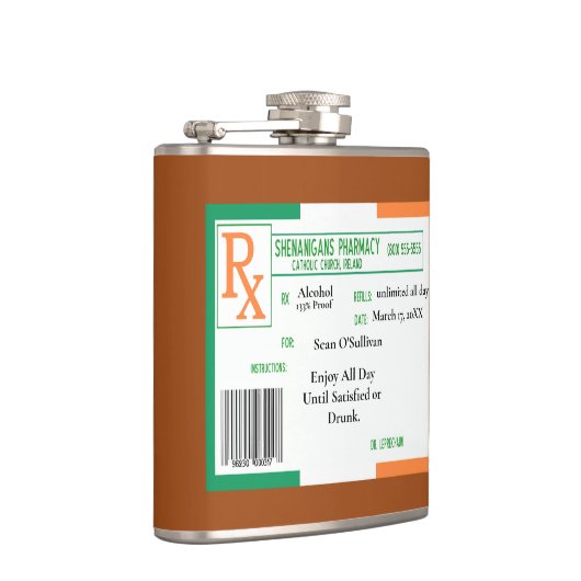 Flasques Funny St. Patrick's day Irish Booze (Droite)