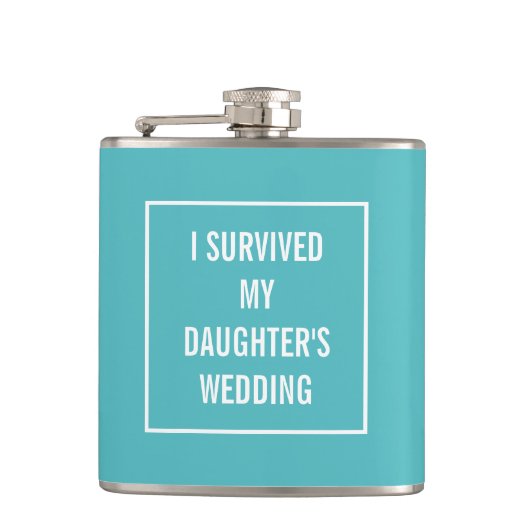 Flasques Funny Survived Mariage Aqua et White (Devant)