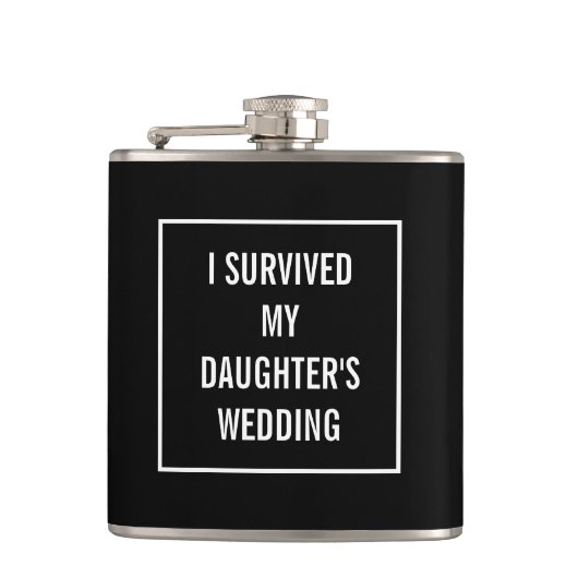 Flasques Funny Survived Mariage de la fille Noir et Blanc (Devant)