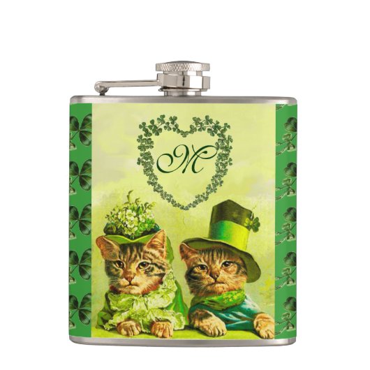 FLASQUES FUNNY VIEILLE MODE ST.PATRICK'S DAS CHATS AVEC LE (Devant)