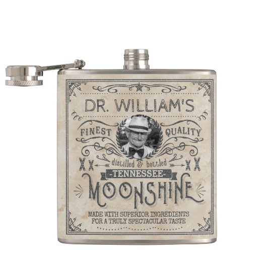 Flasques Funny Vintage Moonshine Hillbilly médecine personn (Ouvert)