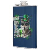 Flasques Funny Wolfin Down Green Brews St Patricks Day (Gauche)