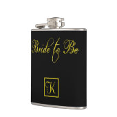 Flasques Futur Mariée Personnaliser Monogramme Fête de Fian (Gauche)