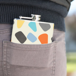Flasques Galets multicolores en Arrière - plan blanc
