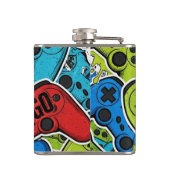 Flasques Gamer Pattern Flask (Dos)