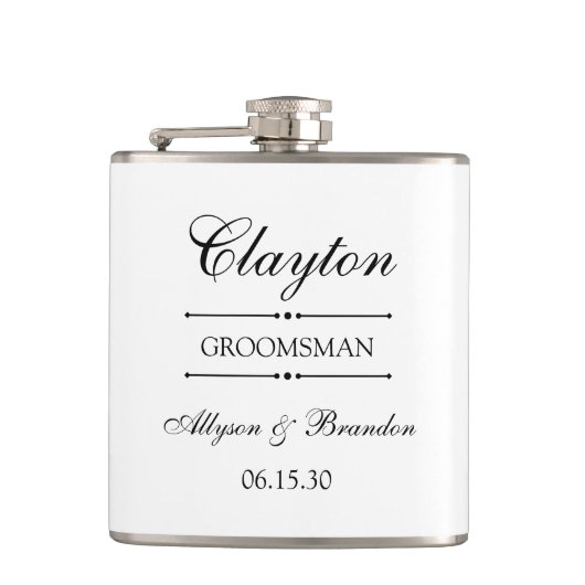 Flasques Garçon d'honneur Personnalisé (Devant)
