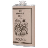 Flasques Garçon d'honneur personnalisé Montagnes Moderne Ru (Gauche)