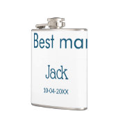 Flasques garçon d'honneur témoin ajouter nom texte enterrem (Gauche)