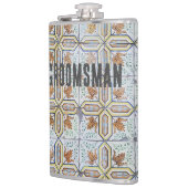 Flasques Garçon d'honneur unique en carreau portugais bleu  (Gauche)