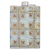 Flasques Garçon d'honneur unique en carreau portugais bleu  (Dos)